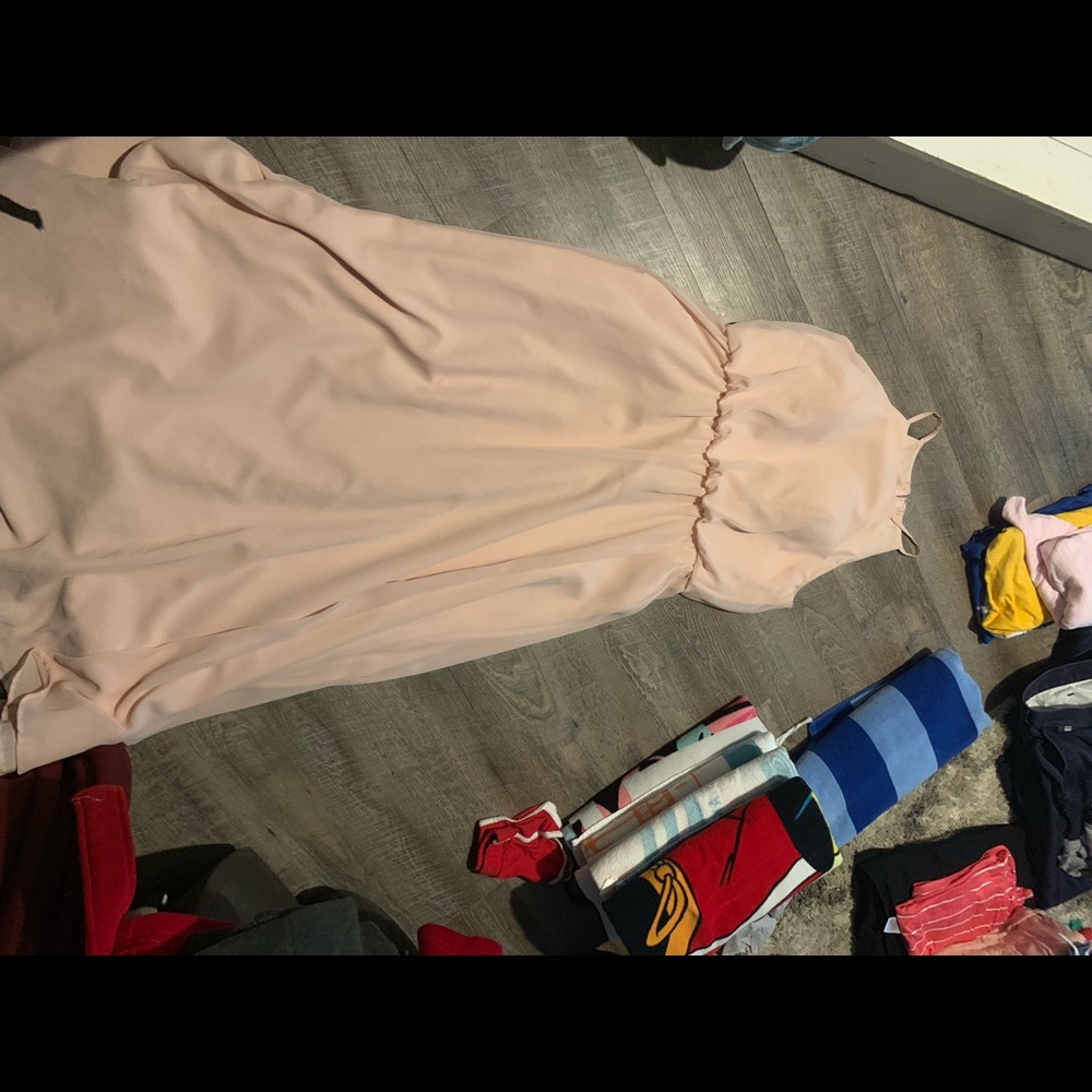 Long blush gown